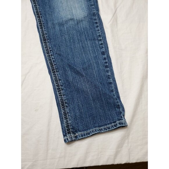 Harley Davidson Men's Jeans Medium Wash Straight Leg Boot Cut Biker Size 38x31 - Picture 2 of 13